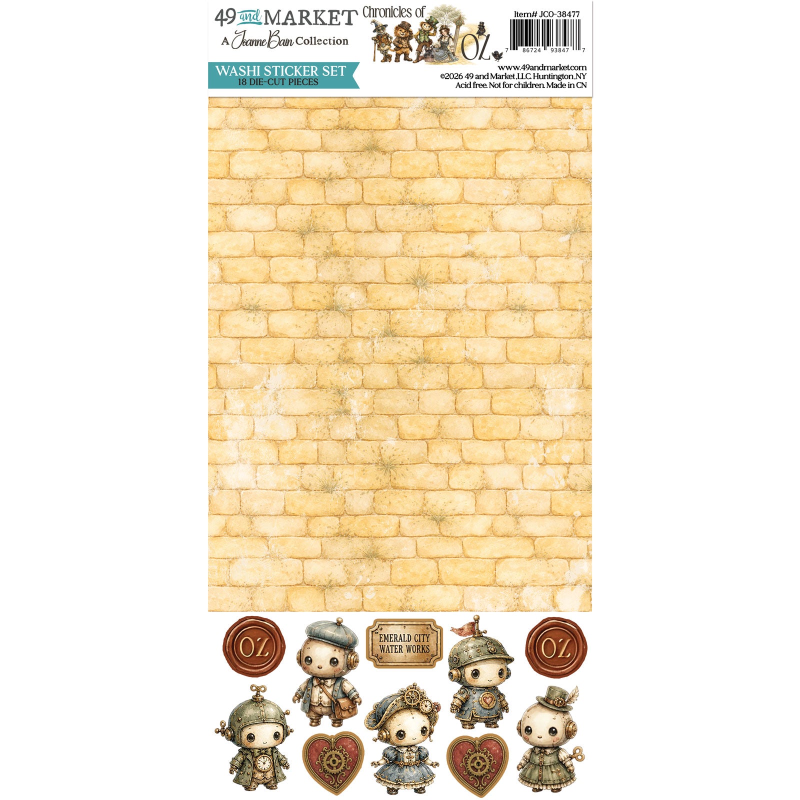 49 & Market Chronicles of Oz Washi Sticker Set